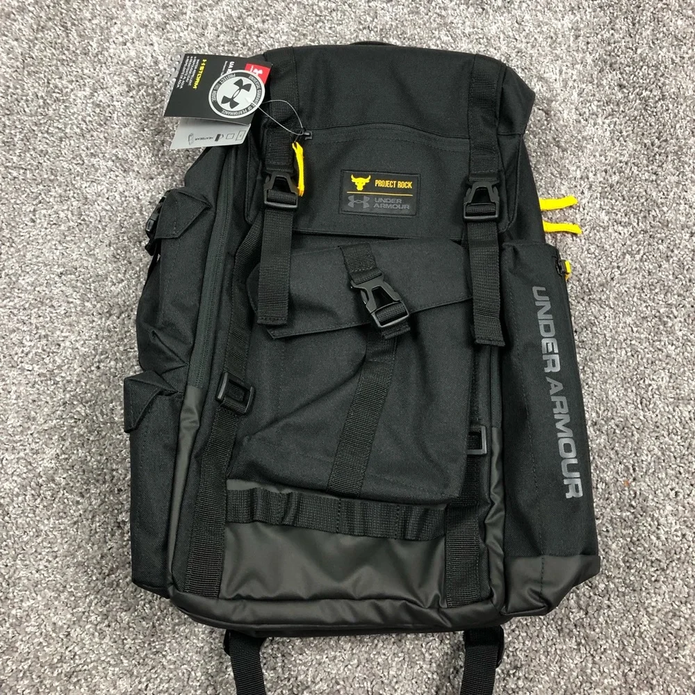Under Armour x Project Rock Regiment UA Unisex Womens Backpack Black 1353719-001 - Picture 8 of 13
